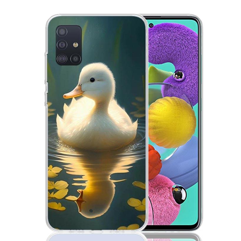 White Swan Grace Art Phone Case For Samsung Galaxy A52 A32 A22 A12 A02S A50S A30S A51 A31 AA71 Note 20 Ultra 10 S10 Plus Galaxy