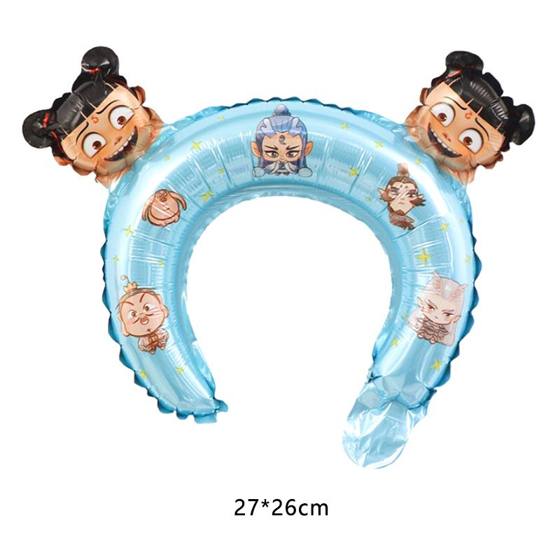 

5Pcs Nezha-Shaped Head Accessories, Blue And Pink Nezha-Shaped Headbands A4