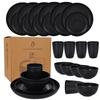 Black Wheat Straw Dinnerware Set