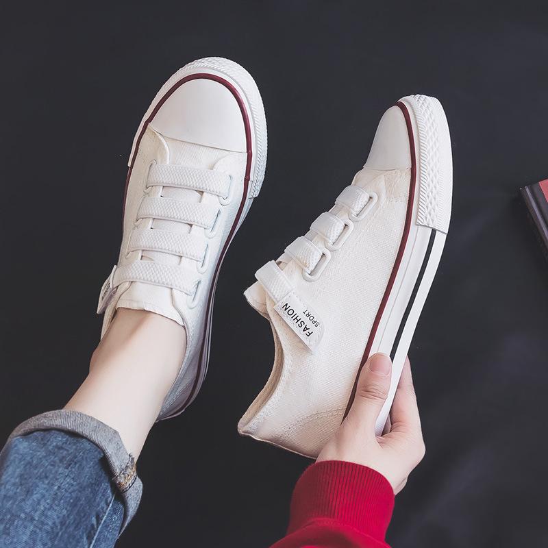 Fashion Korean Style Trendy Versatile Velcro Canvas Shoes Summer Breathable Student Casual Shoes Lightweight Comfort Fats Shoe Women’s