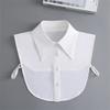Fashion  Front Tie White Fake Collar for Women Stand Detachable Collar Fake Girls Vintage Lace Ladies False Blouse Collar