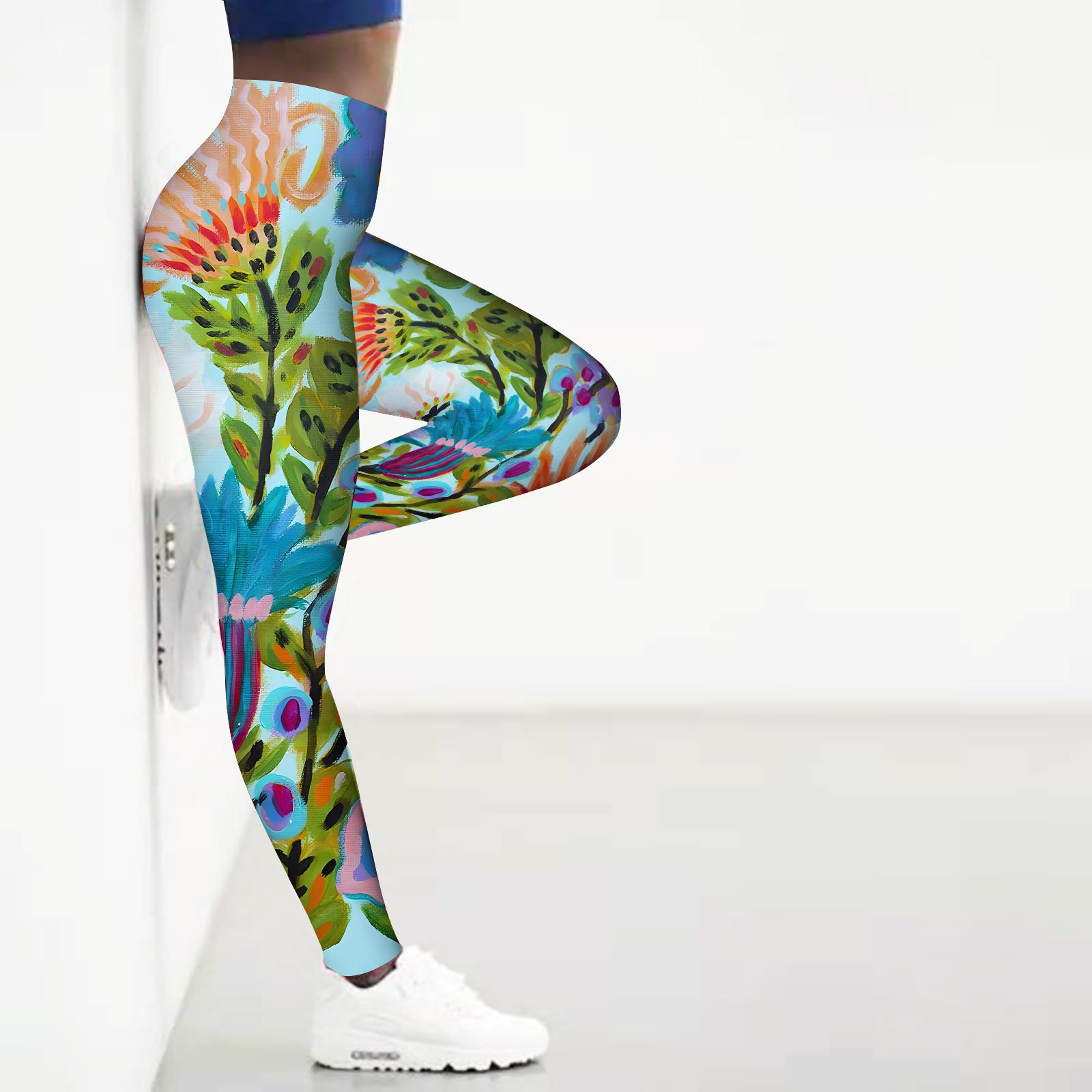 

Женские эластичные леггинсы для йоги с принтом сливы, фитнеса, бега, спортзала, спорта и активного отдыха XS зелёный