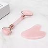 (Set of 2) Jade Roller Facial Gua Sha, Jade Roller Massager, Rose Quartz Gua Sha Roller Tools, Jade Roller Set, Natural Body Facial Massager