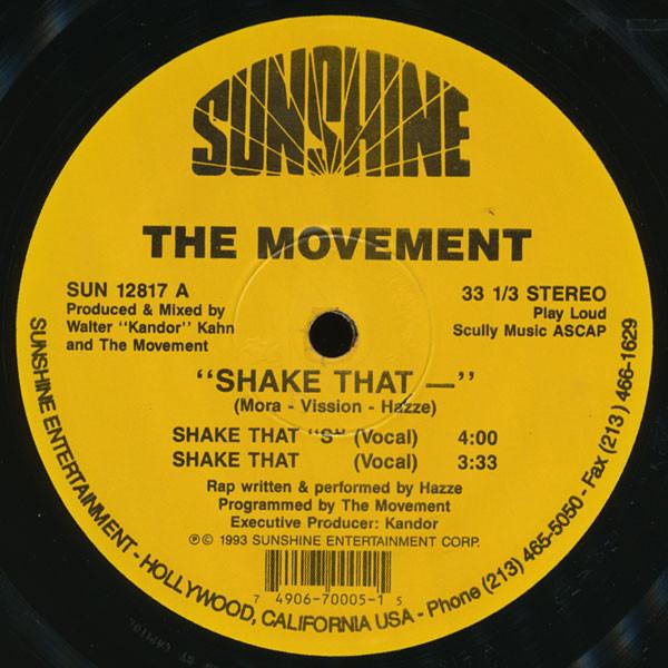 

12-дюймовая пластинка ДВИЖЕНИЕ Shake That SUN12817 Sunshine Entert 1993 США Танцевальная Электроника Б/у