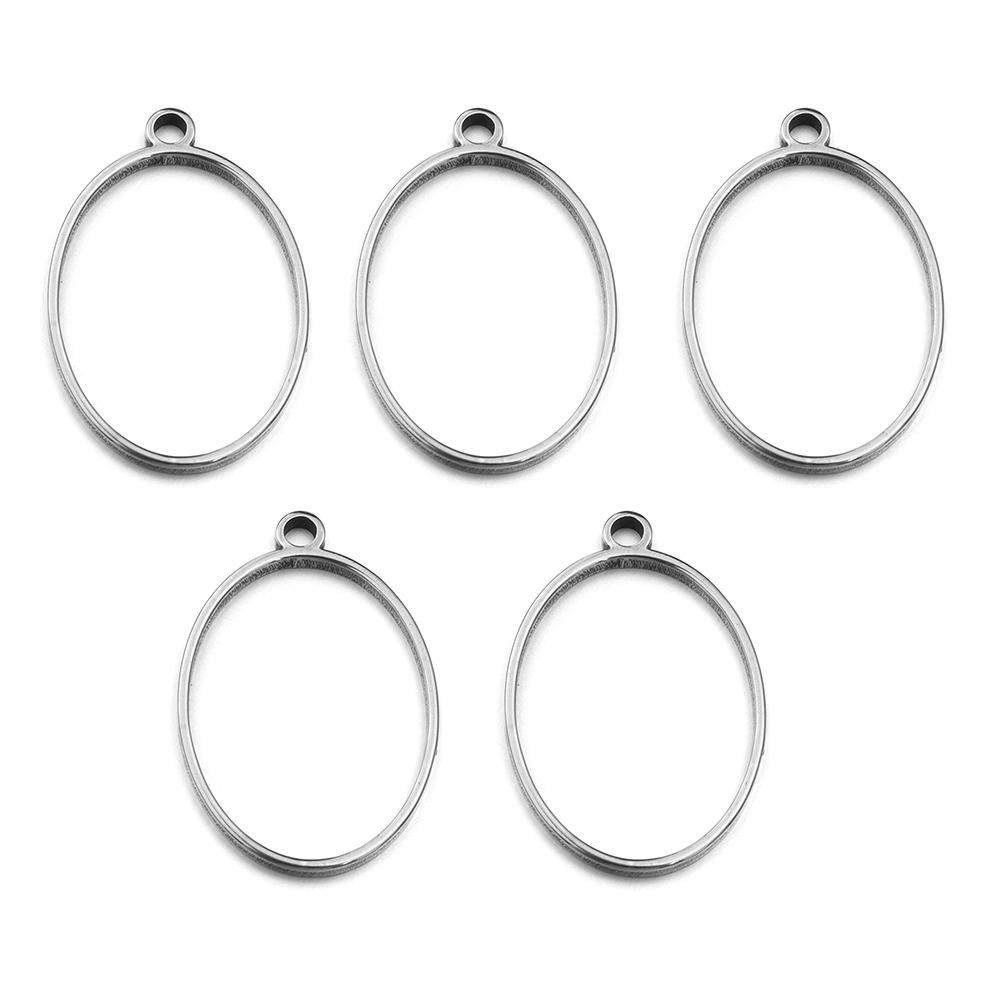 10pcs Stainless Steel Hollow Geometric Bezel Frame Charms Pendants For Jewelry Making DIY Necklace Earrings Pendants Accessories