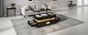 Coffee Table High-Gloss Height-Adjustable with Storage Space LED Lighting Socket Lift-Top Living Room Table Drawers Storage