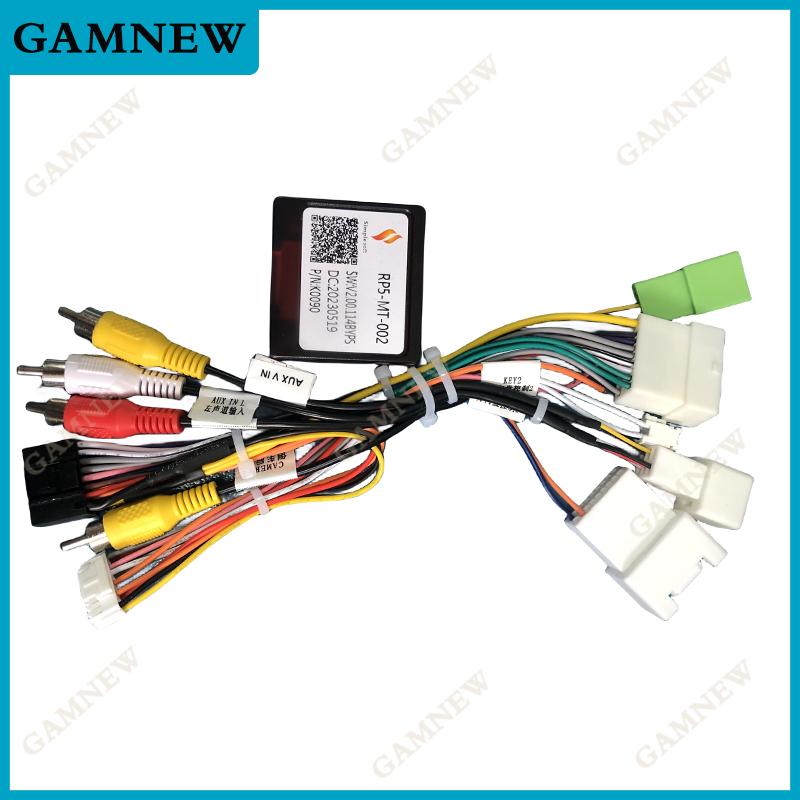 Car 16pin Wiring Harness Adapter Canbus Box Decoder For Pajero 2018+ 4WD Android Radio Power Cable