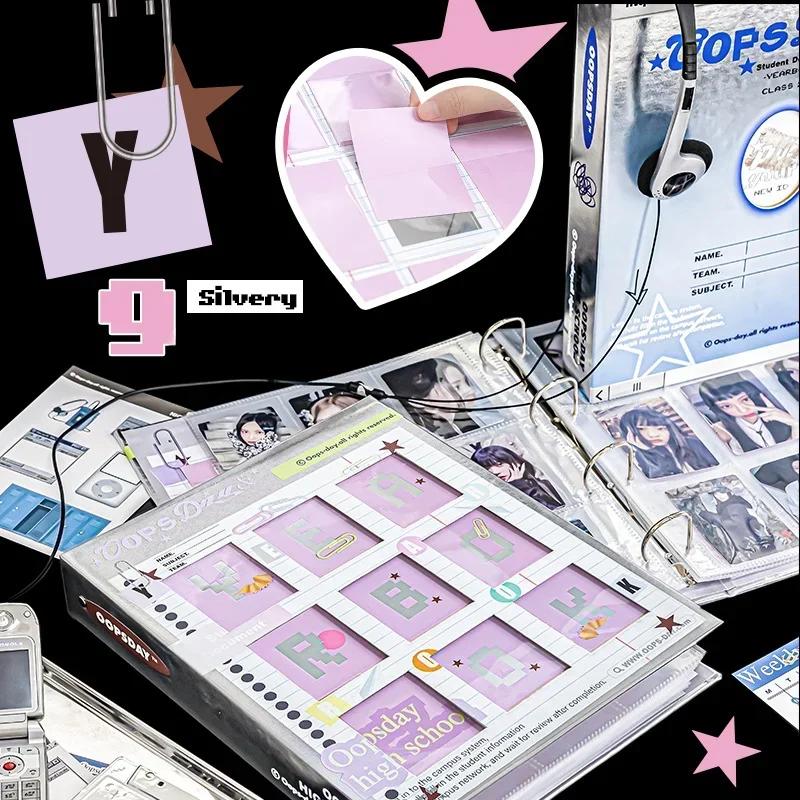 Shiny Silver Photocard Album with 180 Pockets Retro Y2k Style Photo Binder 3 Inch Kpop Idol Small Card Collection Book 2025 New