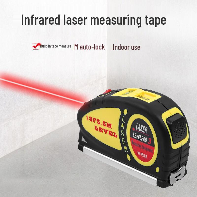 High-Precision Mini Laser Tape Measure with Infrared and Cross Projection