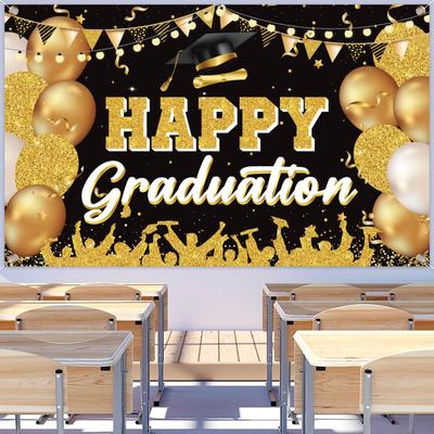 18 Pezzi Decorazioni per la Laurea 2023 - Striscione Happy Graduation, Striscione Congrats Grad