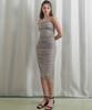 Retour Deux Vingt Quatre Tencel Ruched Midi Skirt (Taupe)
