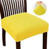 Jacquard Chair Covers Stretchy Solid Color Anti-Slip Chair Slipcovers Soft Sofa Seat Cover Living Room Restaurant Office Hotel