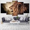 5pcs Canvas Painting Modular Wall Art Animals Lion Family Pictures HD Printed Poster Decor For Home Living Room Modern Unfrmaed