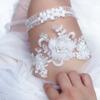 2 Stücke Hochzeit Strumpfband Strass Stickerei Floral Sexy Strumpfbänder Frauen/Weiblich/Braut Oberschenkel Ring Braut Spitze Bein Ring Schleife