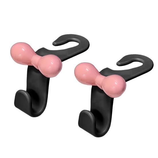 2Pcs Car Hook Lightweight Trunk Seat Button Hook Hole-Free Interior Storage Hook Multi-Functional Water Cup Holder