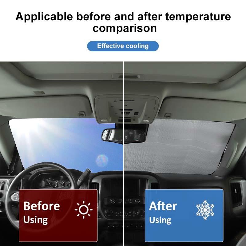 Car Front Windshield Sunshade Window Shade Foldable Sun Visor Cover Fit For Chevy Silverado For GMC-SIERRA 2014-2017 Car Interior Accessories