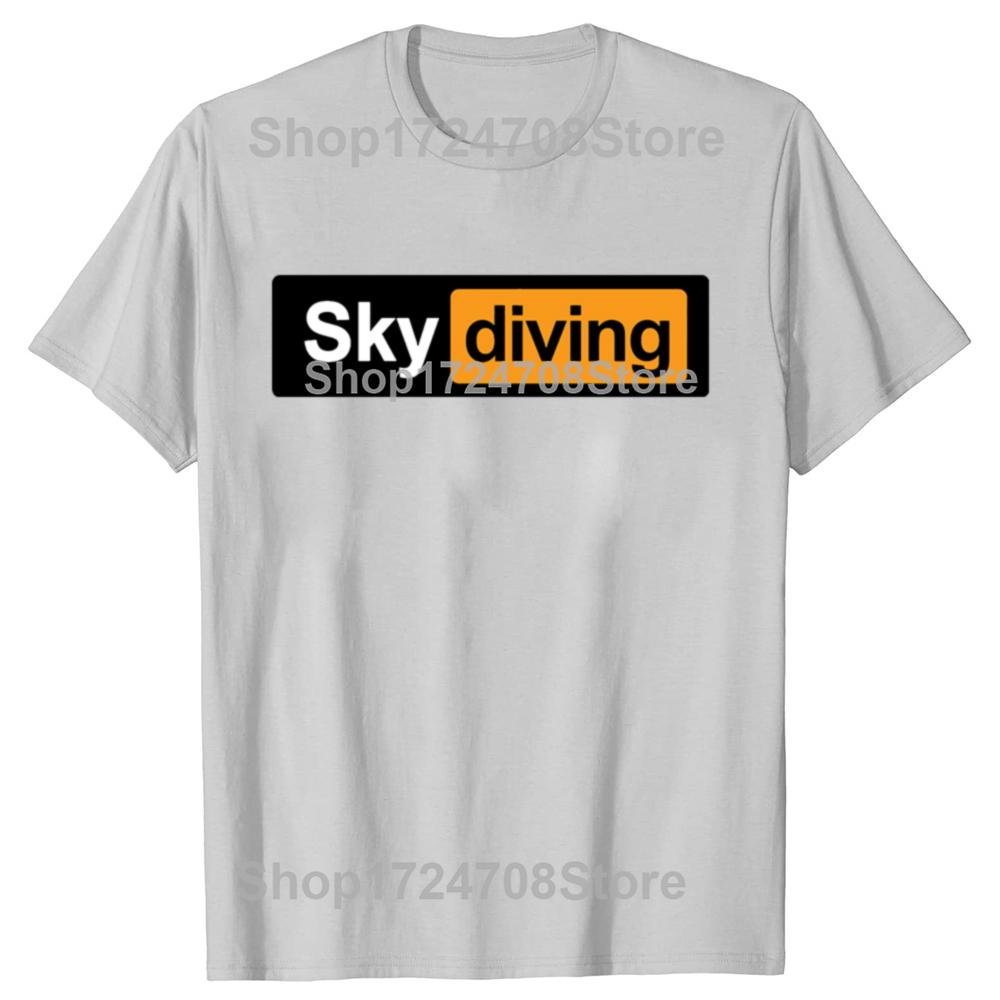 Vinage Skydiving Skydive Sky Diver Paragliding Parachu Paraglider Fashion Casual Oversized T-shirts Men's 100% Cotton T Shirt
