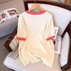 Plus Size Women's Summer Ice Silk Knit Slimming Top 8171 - Short Sleeve T-shirt for 200/300 Jin