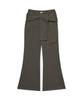 AWOSWEIB Tied Boots Cut Pants - Charcoal
