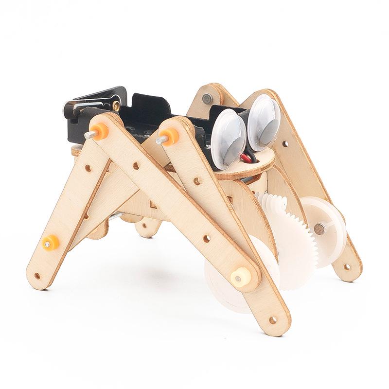 Wooden DIY Climbing Robot Kit for Primary & Secondary Students: Science Experiment & Parent-Child STEAM Activity