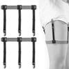 1 Pair Men Shirt Stay Belt with Non-slip Locking Clips Adjustable Lock Tirant Shirts Tucker Leg Thigh Suspender Garters Strap