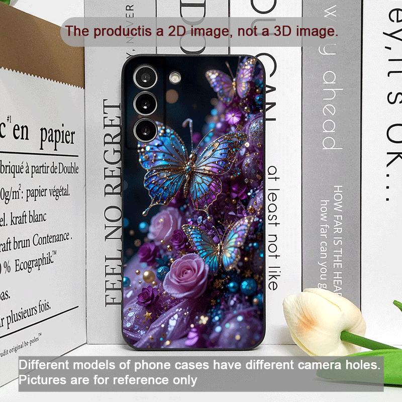 Luxury Art Butterfly Flower Pattern Phone Case for Motorola Moto Edge 50 Fusion 40 30Neo G24 E14 G75 G85 G54 5G Shockproof Cover