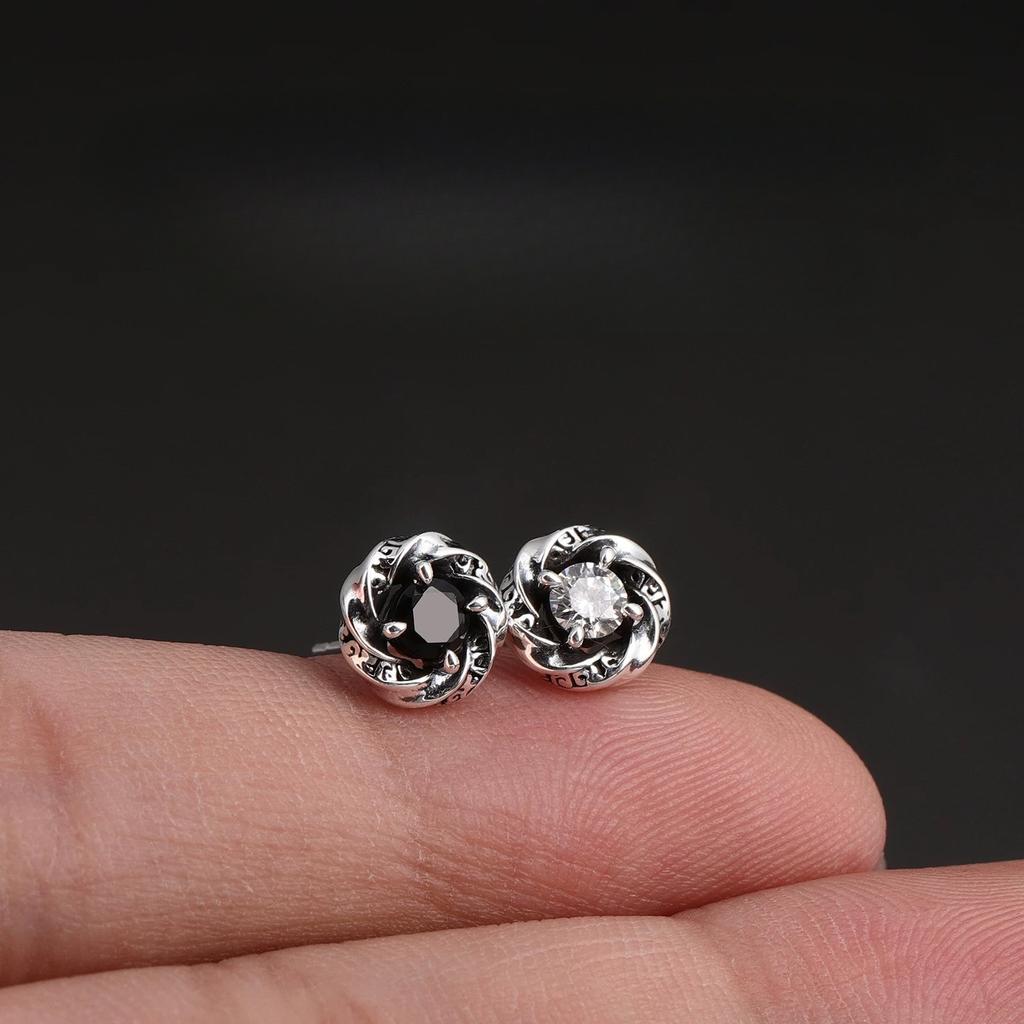 Letter Stud Earrings - Sophisticated Male Ear Ring for Versatile Use. Compact and Delicate Earrings for Any Occasion.