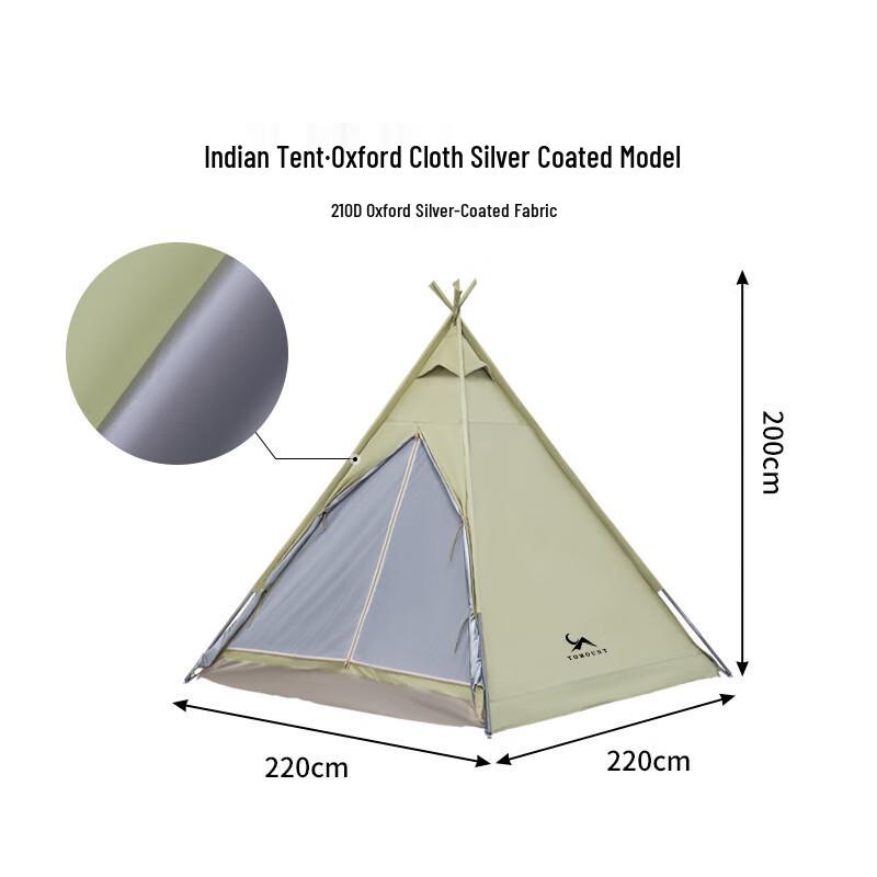 OEING Outdoor 3-4 Person Pyramid Camping Tent 3-4 Person