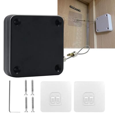 JJYY Punch Free Door Closer Telescopic Door Device Wooden Door Closed Sliding Door Wire Pull Rope Automatic Door Closing Artifac