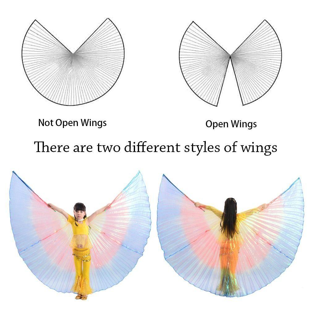 Kids Children Festival Carnival With Sticks Performance Costume Belly Dance Wings Isis Wings