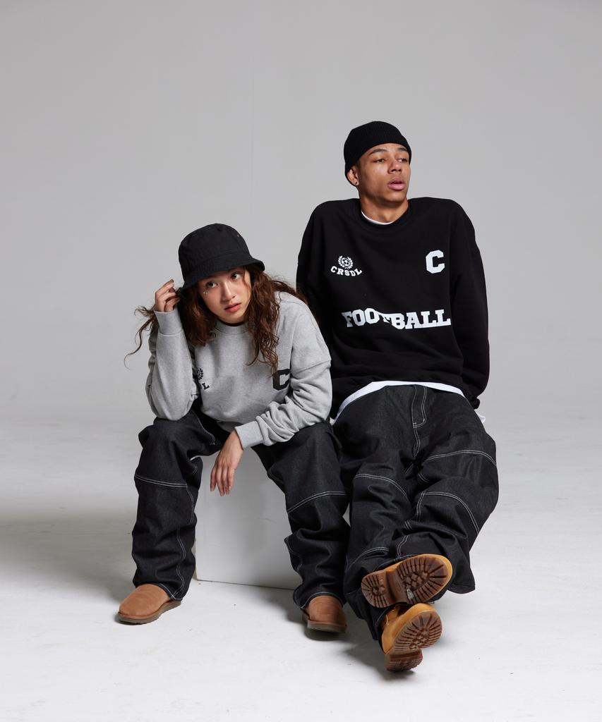 CREAM SODA LAB C Logo Football Club Sweatshirt Grey