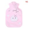 1pc Tummy Warmers Hot Water Bottle Rubber Bag Cute Cartoon Warm Relaxing Safe Heat Cold Large Plush Cloth Hot Water Bag