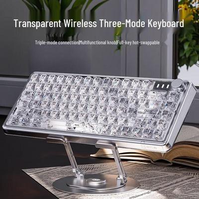 EWEADN V82 Wireless Transparent Three-Mode Mechanical Keyboard