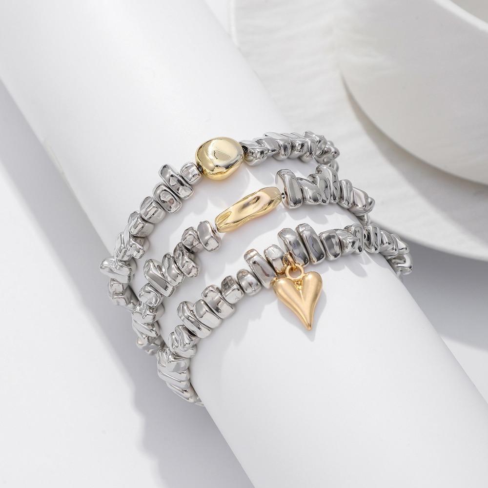 

3 шт./набор Винтажные браслеты в форме сердца Необычный набор браслетов Браслет с подвеской Пляжный отдых