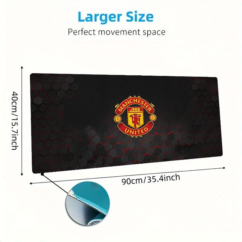 Manchester United F Large Size Mouse Pad Large Gaming Table Cushion Non-slip Laptop Tablet Big Mousepad XXL Mat Mini PC Playmat With Lock Edge