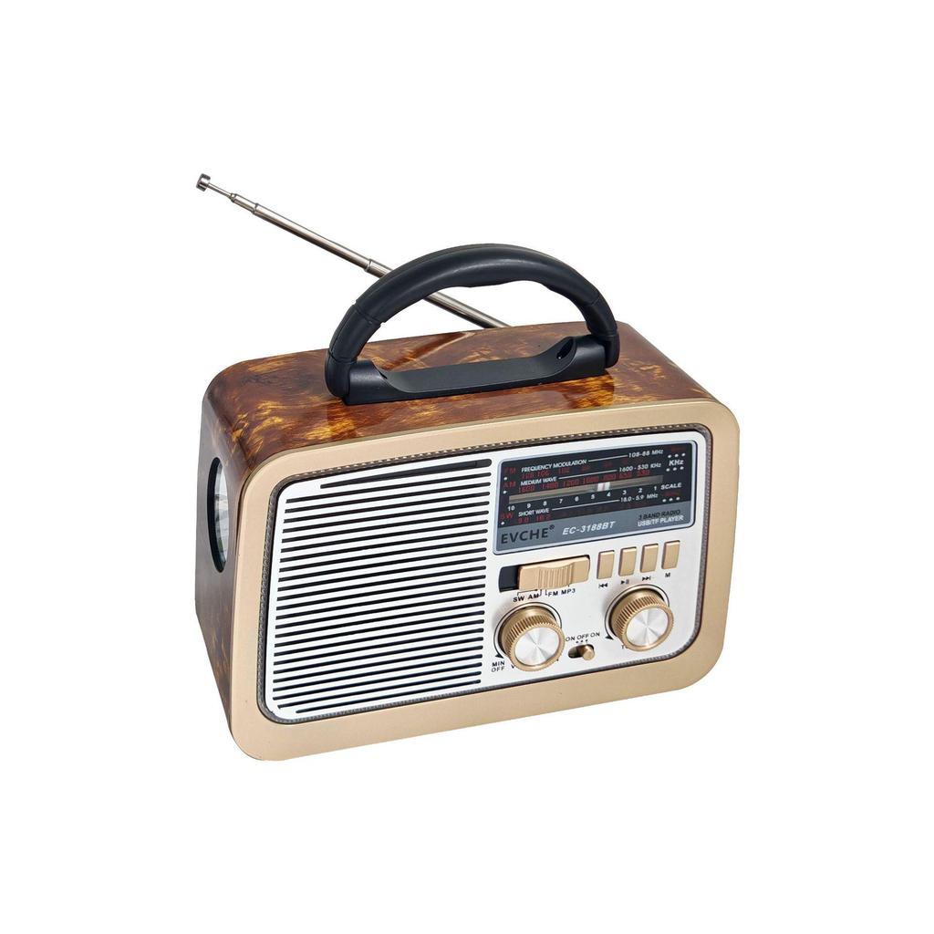 Retro Multifunction Bluetooth Player & Flashlight Radio 3188