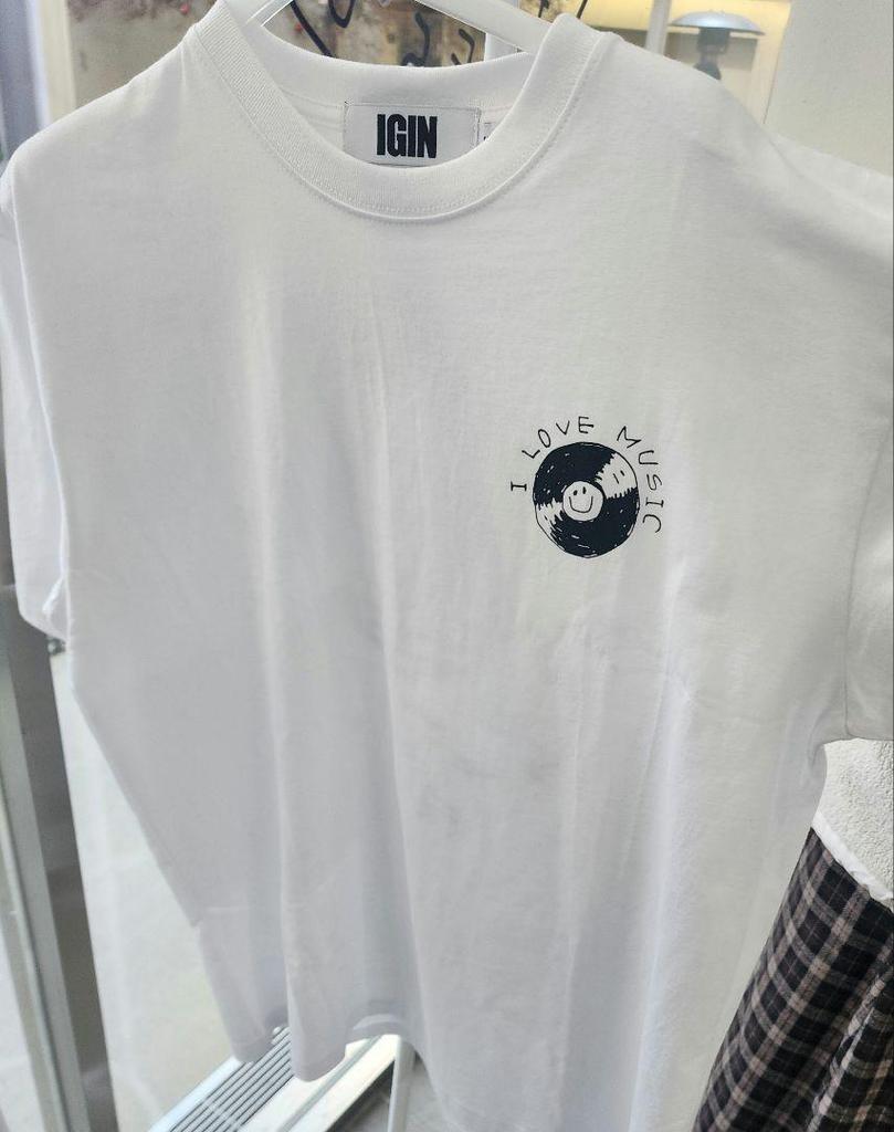 [USED] BTS Jin T-shirt IGIN GS25 Pop-up Korea White