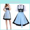 Elegant Women Traditional Floral Dirndl Dress Set For Oktoberfest Celebrations