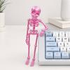 3D Printed Skeleton Refrigerator Magnet, Poseable Skeleton Figurine with Movable Joints, Halloween Gothic Skeleton Fridge Magnet Decoration