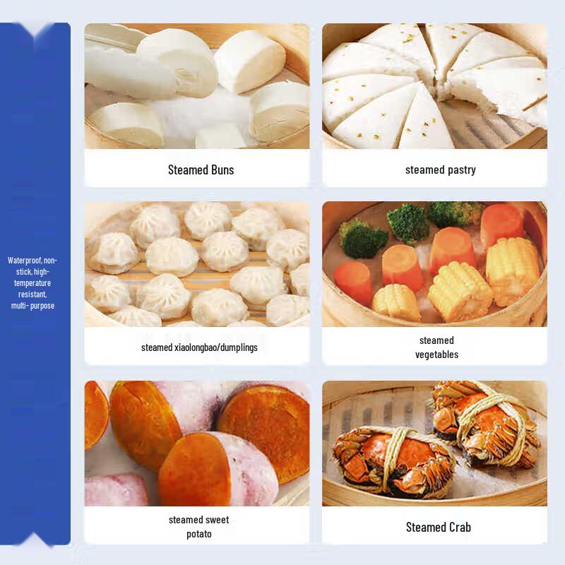 GRAREY Disposable Non-Stick Steamer Paper Liners