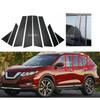 Gloss Black  Pillar Posts Cover  Fit For Nissan X-Trail Rogue T32 2014-2020 Door Window Moulding Trim Sitcker Silver Carbon