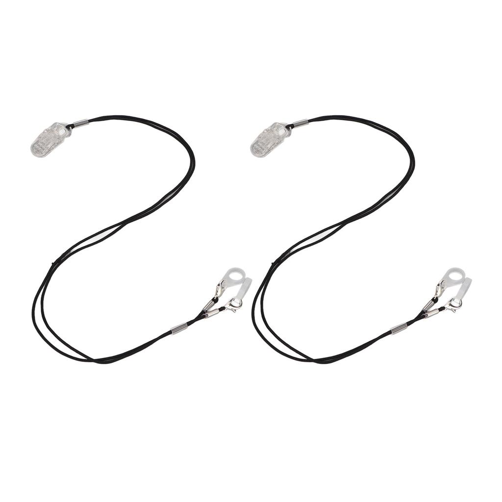 2PCS Hearing Aid Clips Prevent Lost Safe BTE Protector Hearing Aid Lanyard with Different Size Silicone Rings