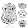 Police Badge Cosplay Prop Photo Decoration Halloween Party Delicate Pin Small Accessories Toys