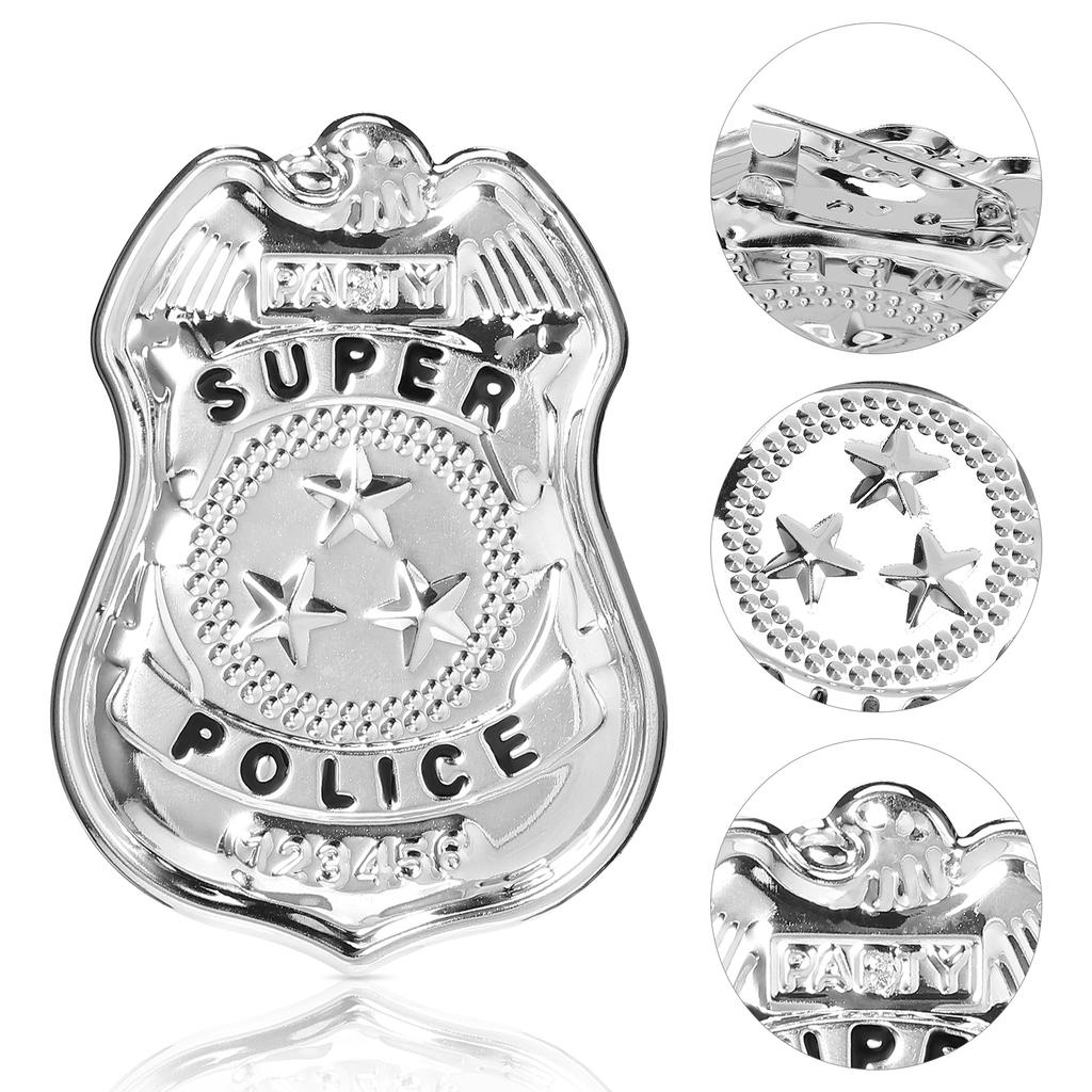 Police Badge Cosplay Prop Photo Decoration Halloween Party Delicate Pin Small Accessories Toys