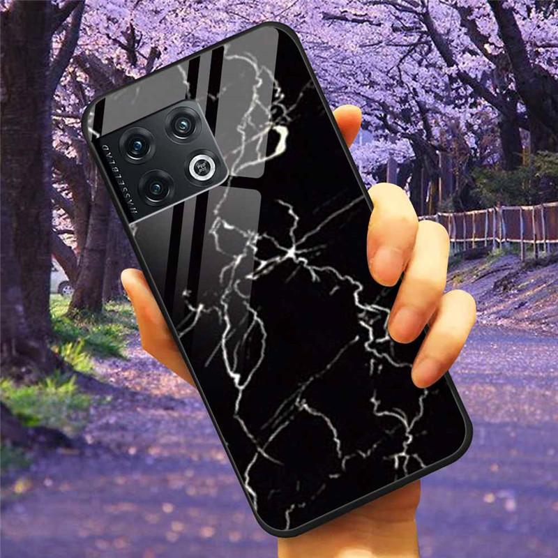Für OnePlus 10 Pro 5G Hülle 6,7'' Gehärtetes Glas Sternenmarmor Harte Rückseite für One Plus 10Pro Funda Capa Oneplus10pro Coque