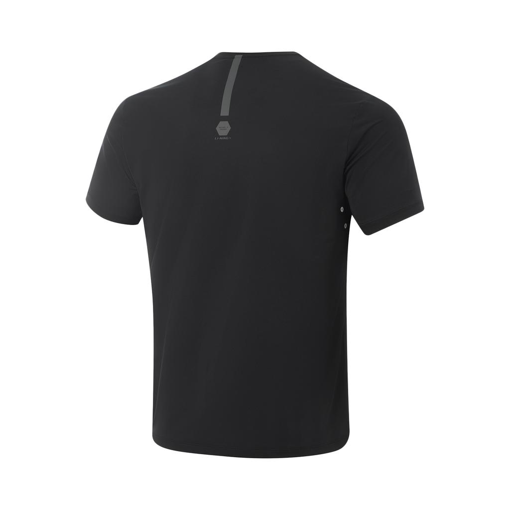 Li-Ning Fitness Series Versatile Casual Fashion Quick-Dry Cool Round Neck Short Sleeve T-Shirt Men Tops Black ATSV695-1