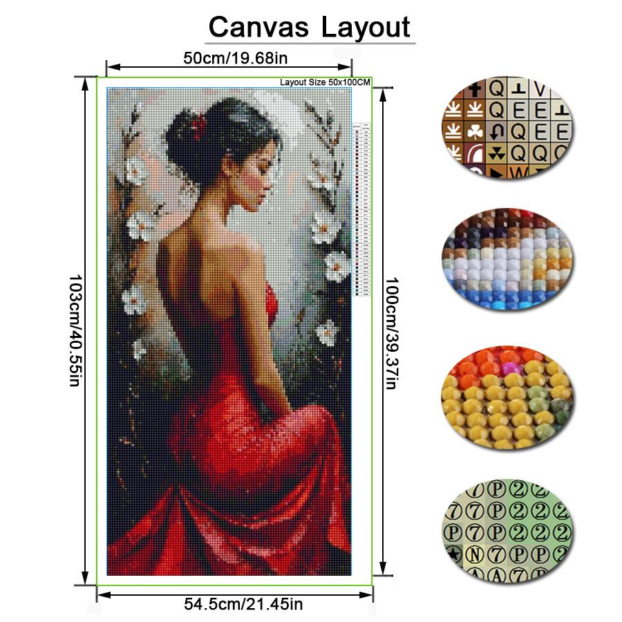 Sexy Woman Large Size Diamond Painting Diy Full Square Round Drill Rhinestone Embroidery Beautiful Lady Mosaic Cross Stitch Kits Wall Decor