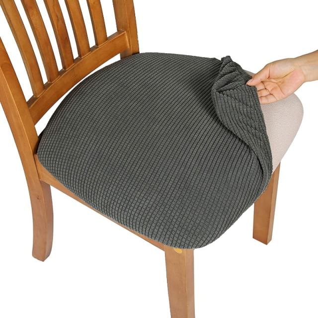 Durable WaterProof Spandex Dining Room Upholstered Cushion Chair Seat Cover Removable Slipcovers Washable Furniture Protector