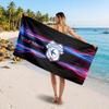 Cardiff City Custom Beach Towel, Personalized Name Text Print, Football Logo Soft Quick‑Dry Towel Holiday Gift