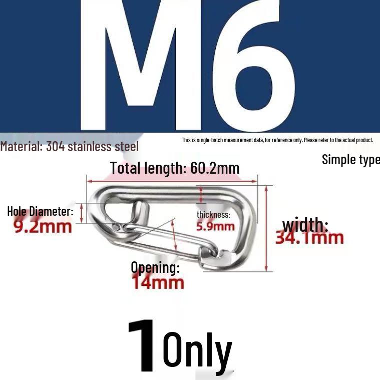 Sicherheitskarabiner aus Edelstahl und Hundeleinenclip M6/M8